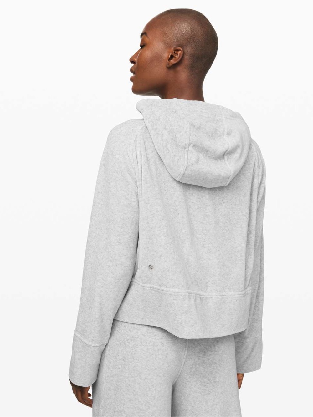 Lululemon Light Gray Hooded Women's Zip Sweater